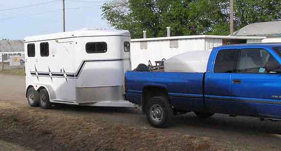 slant horse trailer